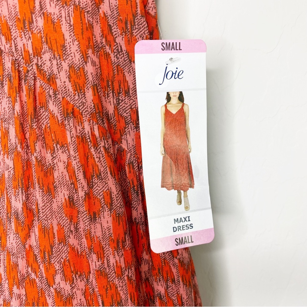 Joie Maxi Dress in Tea Rose Orange Pink Size S NWT - Picture 8 of 15